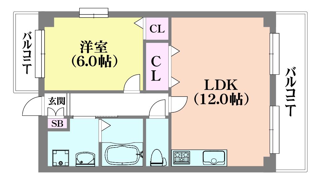 ディパピヨン(1LDK/5階)の間取り写真