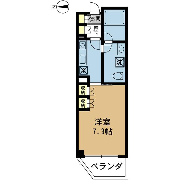 SAKATO1(ワンルーム/5階)の間取り写真