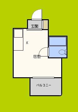 レディースダイテツ(ワンルーム/3階)の間取り写真