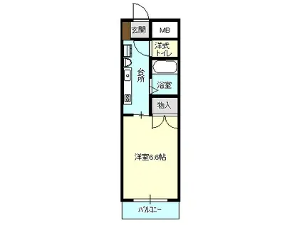 ウェイク文京台307号(1K/3階)の間取り写真