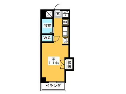 CASA本郷(ワンルーム/7階)の間取り写真