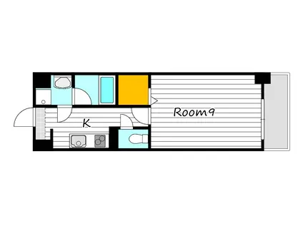 CREGRAD(1K/6階)の間取り写真