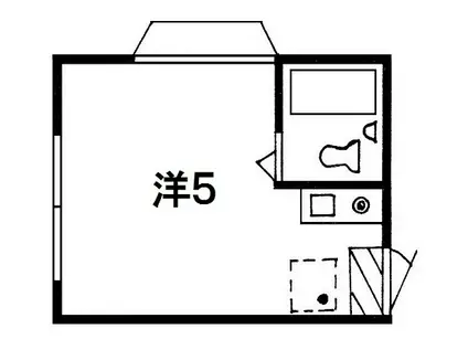 メゾンFTII(ワンルーム/2階)の間取り写真