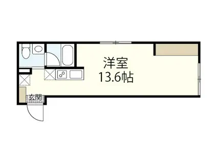 エストレビータ草津I(ワンルーム/1階)の間取り写真