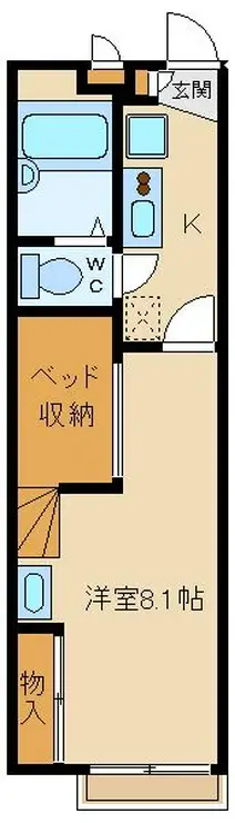 レオパレスエクレールII 1階階 間取り