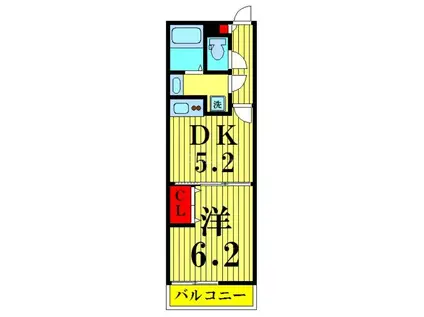 臼倉アパート(1DK/2階)の間取り写真