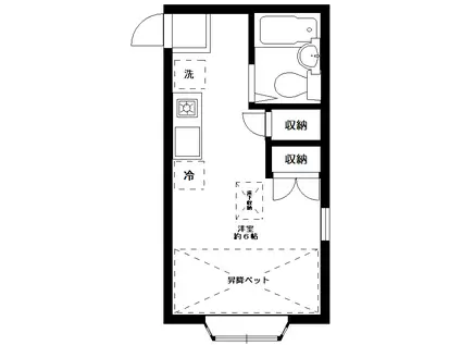 コーポサラス(ワンルーム/1階)の間取り写真