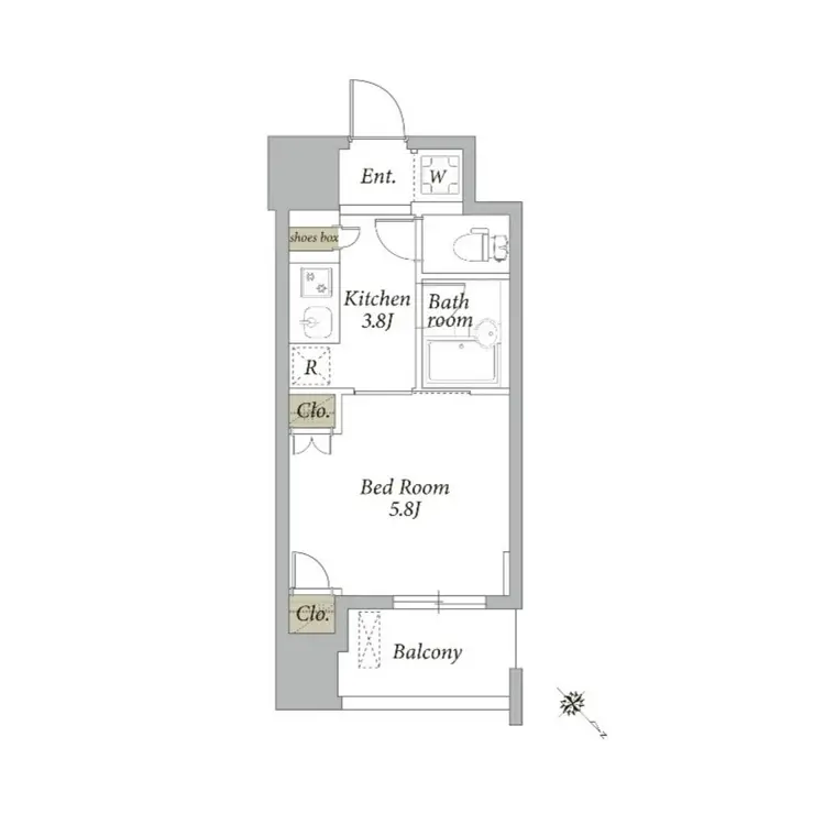 エスティメゾン五反田 4階階 間取り