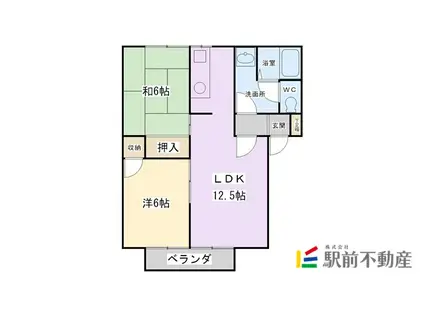タプロコート参番館(2LDK/2階)の間取り写真