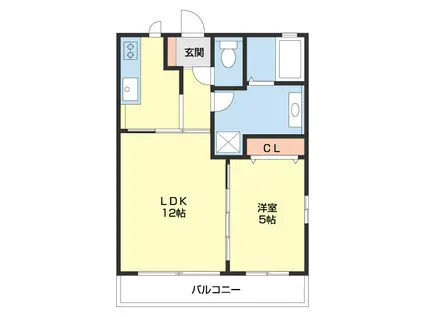 ビルロート(1LDK/1階)の間取り写真