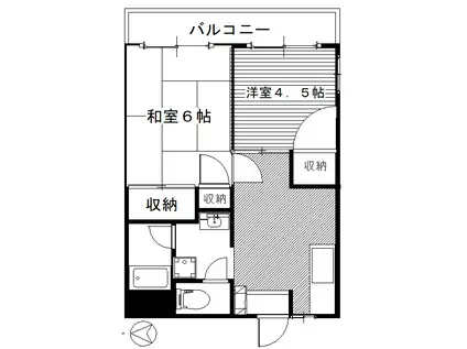 アルファネクスト高崎第3(2DK/1階)の間取り写真