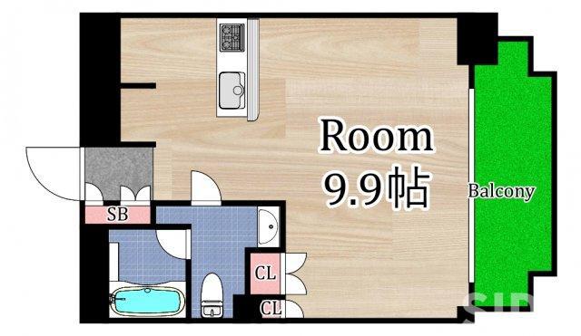 セイワパレス京橋コルティーレ(ワンルーム/4階)の間取り写真