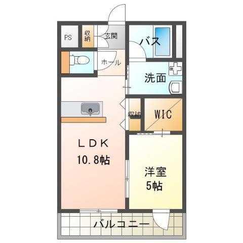 YHS.II(1LDK/2階)の間取り写真