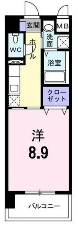 アベニール国立 1階階 間取り