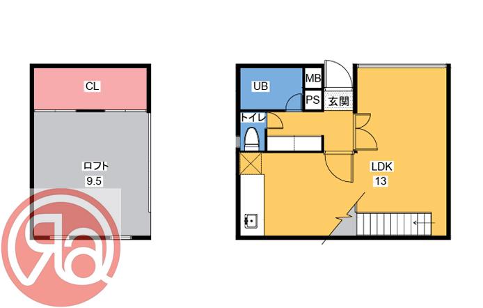 カーサアトレ(1LDK/1階)の間取り写真
