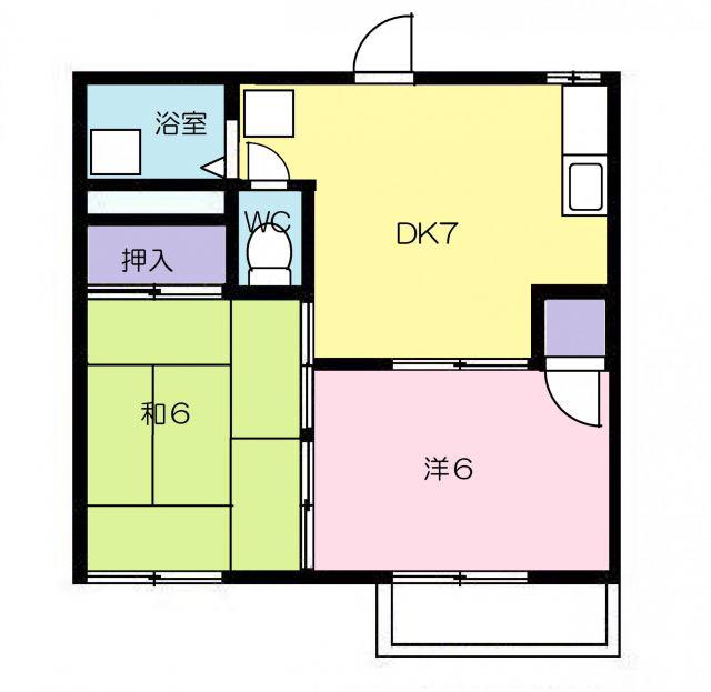 南松永ハイツ(2DK/2階)の間取り写真