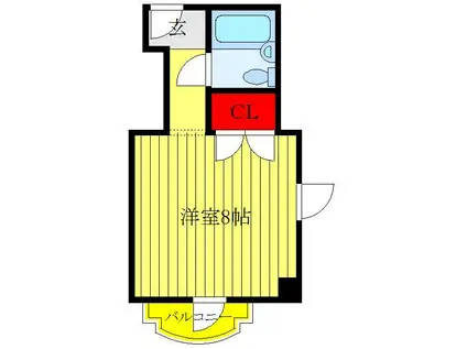 アクアステージ(ワンルーム/5階)の間取り写真