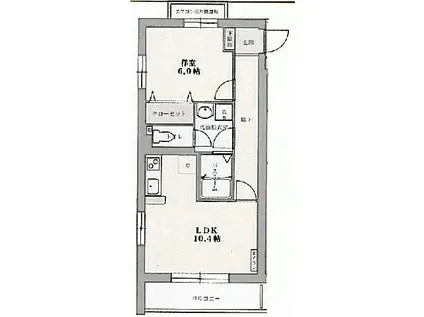セフィーロ(1LDK/1階)の間取り写真