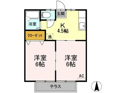 MEITENLYNX(2K/1階)の間取り写真