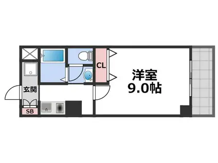 M´プラザ布施弐番館(1K/9階)の間取り写真