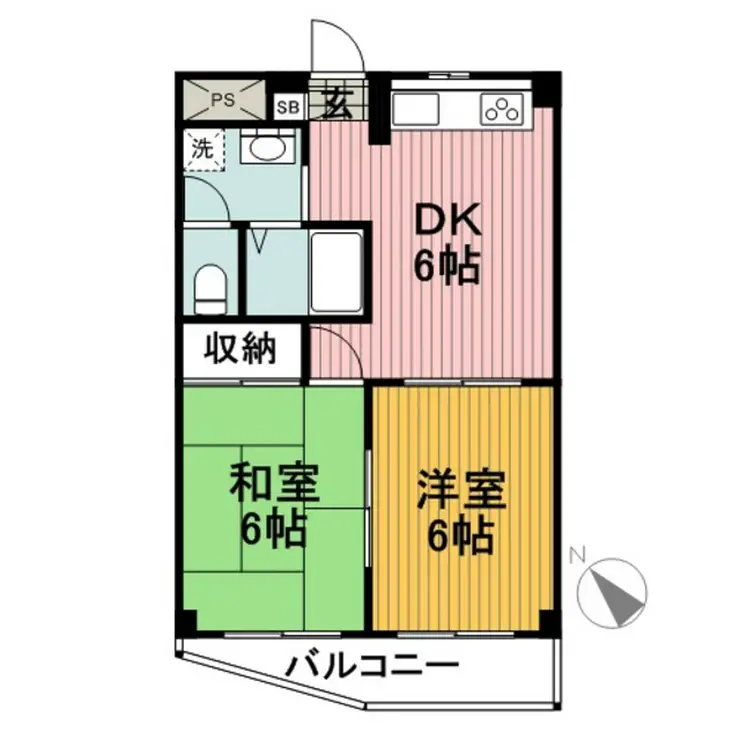 エルセレ岸谷 3階階 間取り
