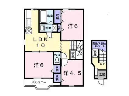 フォレストハイツB(3LDK/2階)の間取り写真