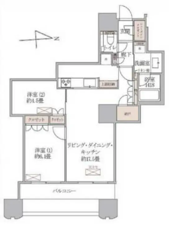 富久クロスコンフォートタワー 28階階 間取り