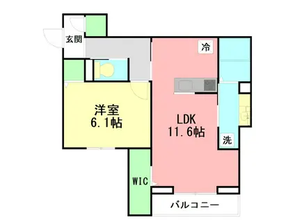 FOREST・K(1LDK/3階)の間取り写真