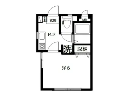 マ・メゾン(1K/1階)の間取り写真