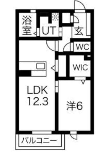 フラワーコート(1LDK/1階)の間取り写真
