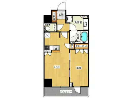 シェルゼ雷門(1LDK/2階)の間取り写真