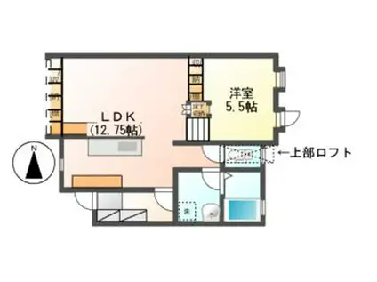 アトランティス(1LDK/2階)の間取り写真