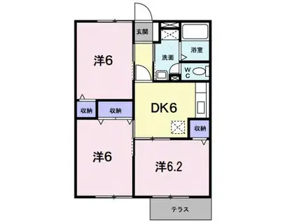 アバンティハイツ(3DK/1階)の間取り写真