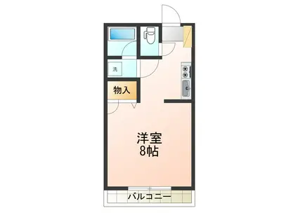 クックデュオ(1K/1階)の間取り写真