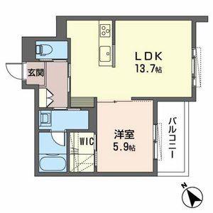 ル ソレイユ(1LDK/2階)の間取り写真