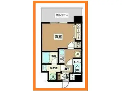 JU TOWER FRONT北斎ST(1K/7階)の間取り写真