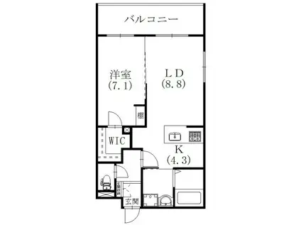 DP PARK HILLS(1LDK/5階)の間取り写真