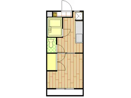 フェニックス竜洋(1DK/2階)の間取り写真