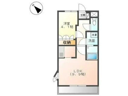 ＪＲ和歌山線 岩出駅 徒歩25分 2階建 築16年(1LDK/1階)の間取り写真