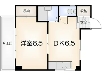 後藤マンション(1DK/3階)の間取り写真