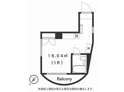 ブランシェ高円寺(ワンルーム/3階)の間取り写真