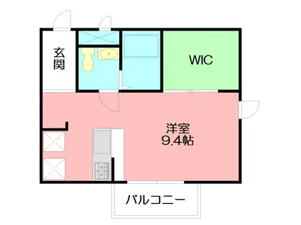 サンタプレイス(ワンルーム/1階)の間取り写真