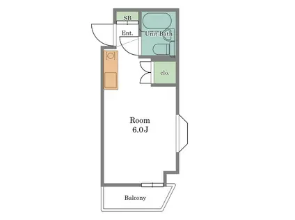 テラスカキヌマ(ワンルーム/2階)の間取り写真
