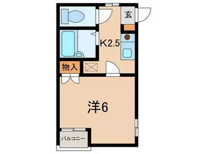 ファーレ石井(1K/3階)の間取り写真