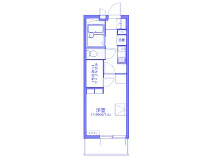 レオパレスモンジュイ(1K/2階)の間取り写真