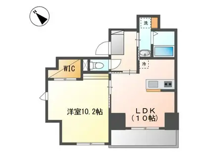 グランアクシス(1LDK/6階)の間取り写真