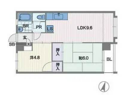 リバース平和(2LDK/2階)の間取り写真