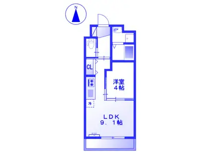 ビオラ・宮町(1LDK/1階)の間取り写真