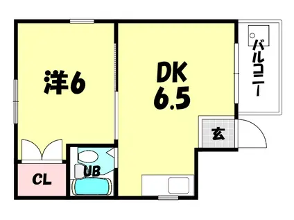 シティライフ相楽園(1DK/3階)の間取り写真