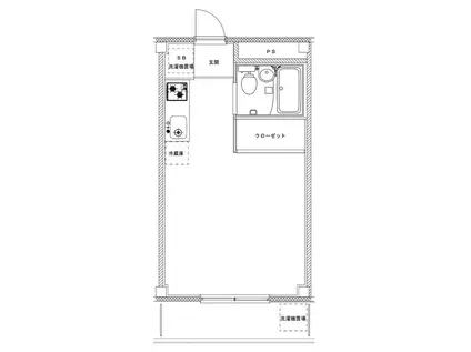 メゾンイースト(ワンルーム/3階)の間取り写真